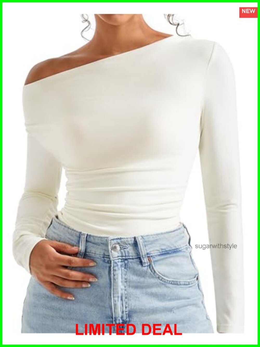 Off Shoulder Cowl Neck Long Sleeve Top Trendy Going Out Blouse